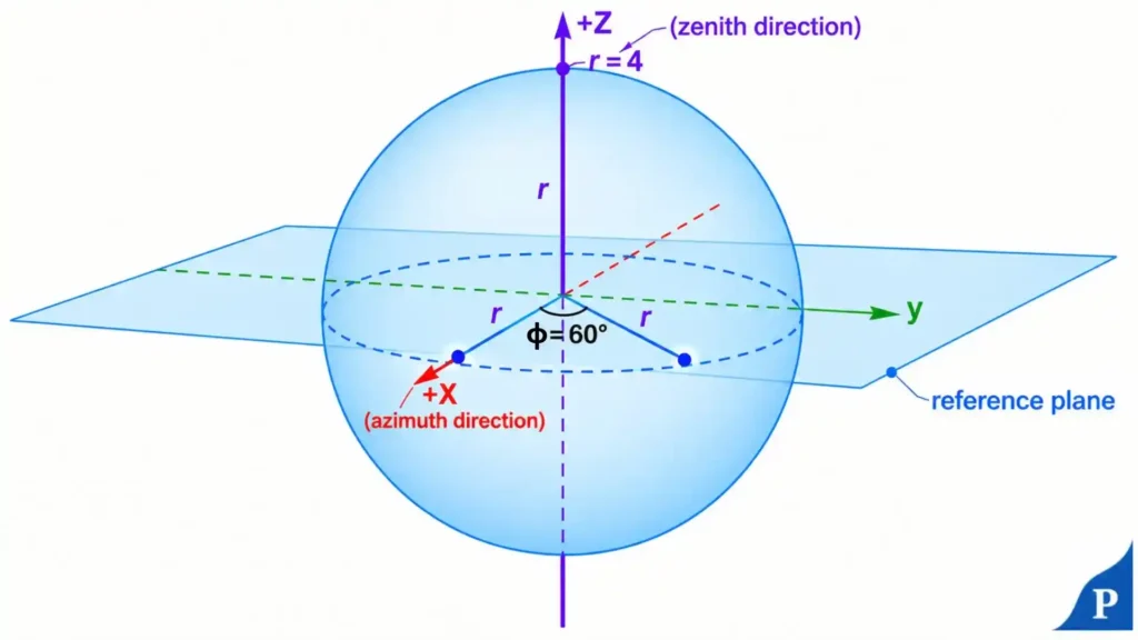 Plotting spherical polar coordinate ɸ (azimuthal angle)